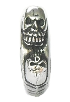 Anel Motoqueiro Caveira Dupla