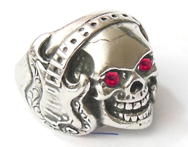 Anel Caveira Guitarra Motoqueiro