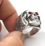 Anel Caveira Guitarra Motoqueiro