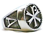 Anel Chi Rho Monograma Do Jesus Cristo