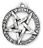 Pingente pentagrama invertido wicca