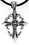 Pingente Cruz flor de lis