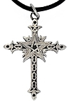 Pingente Cruz Pentagrama