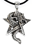 Pingente pentagram-dragon