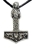 Colar Thors Hammer Wolfshead