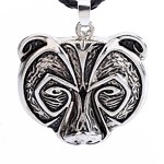 Colar Berserker N�rdico Cabe�a De Urso Viking