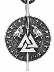 N�rdico Odins Corvos Com Valknut 