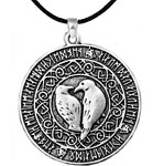 Colar Odins Corvos Runas Asatru 