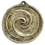 Placa Dupla Espiral - dourado - Energia e Sa�de 