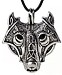 	Colar N�rdico Viking Cabe�a De Lobo Fenrir