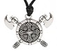  Pingente Escudo Viking Com Machados