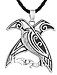 Pingente Corvos Viking Asatru Odins Ravens