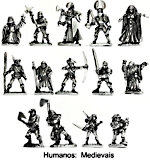 Humanos Medievais miniaturas rpg