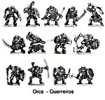 Orcs Guerreiros miniaturas rpg