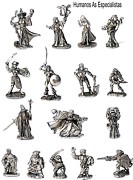 Especialistas Humanos - lote de 16 miniaturas rpg