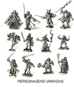 Personagens Variadas miniaturas rpg