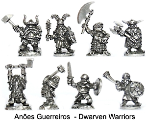 Anões Guerreiros miniaturas rpg
