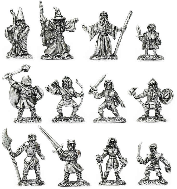 Aventureiros - lote de miniaturas rpg
