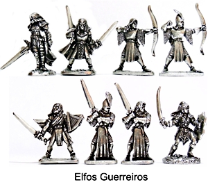 Elfos Guerreiros miniaturas rpg