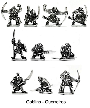 Goblin Guerreiros miniaturas rpg