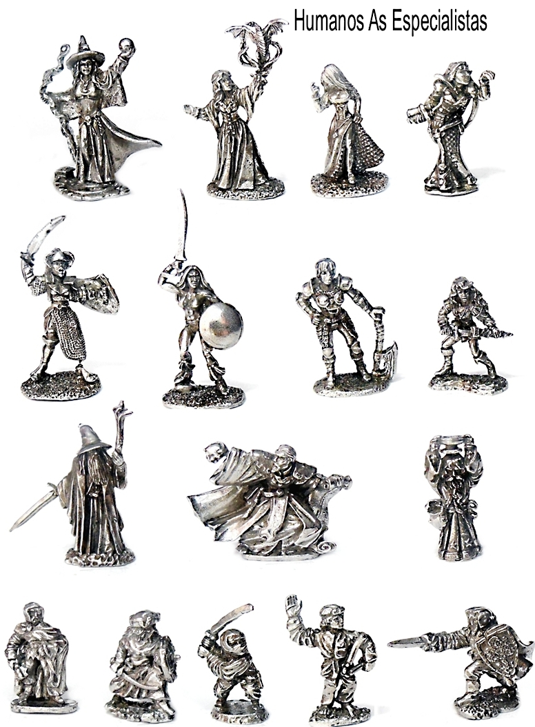 Especialistas Humanos - lote de miniaturas rpg