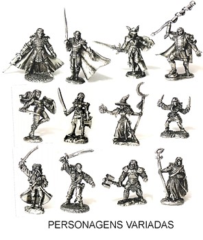 Personagens Variadas miniaturas rpg