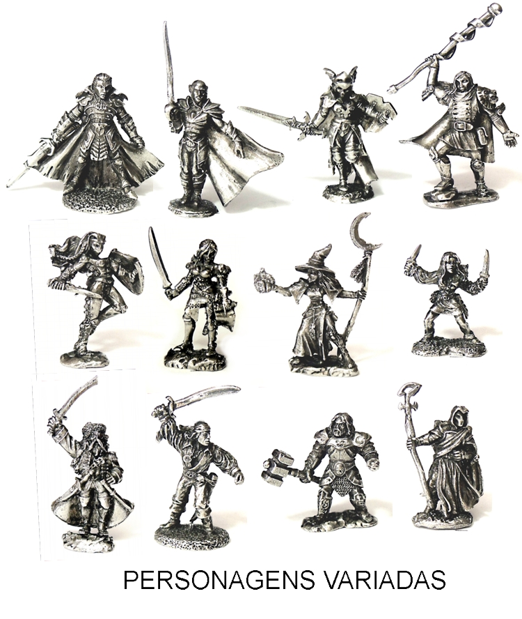 Personagens Variadas - lote de miniaturas rpg