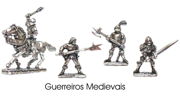 Guerreiros Medievais - lote de miniaturas rpg