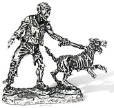 miniatura rpg Zumbi com Cachorro